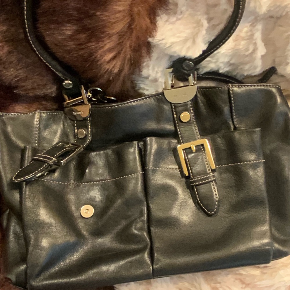 Tignanello Black leather handbag